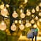 Pellimo 2Pack 30 LED 20FT Solar String Lights Outdoor Crystal Globe Lights with 8 Lighting Modes Waterproof Solar Powered Patio Lights for Garden Yard Porch Wedding Party Decor Warm White