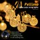 Pellimo 2Pack 30 LED 20FT Solar String Lights Outdoor Crystal Globe Lights with 8 Lighting Modes Waterproof Solar Powered Patio Lights for Garden Yard Porch Wedding Party Decor Warm White