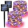 TW SHINE Purple and Orange Solar Halloween Lights Outdoor Total 80 FT 240 LED Solar Powered Waterproof Fairy Lights 8 Modes Copper Black Wire Lights for Halloween Party Tree Wedding Yard Decorations 2
