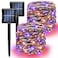 TW SHINE Purple and Orange Solar Halloween Lights Outdoor Total 80 FT 240 LED Solar Powered Waterproof Fairy Lights 8 Modes Copper Black Wire Lights for Halloween Party Tree Wedding Yard Decorations 2