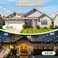 Skoiuc Solar String Lights Outdoor Waterproof with Remote Timer LED Shatterproof ST38 Bulbs USB Solar Powered Patio Lights for Backyard Porch Garden Wedding Christmas Decor 25FT
