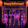 X-GiftKey XGiftKey Halloween Decorations Outdoor Solar Skull Chain LightsLight up Scary Skull with Orange Props Chainfor Skeleton Dog8 Modes Lighted Halloween String Lights for YardPatioCreepy Party D