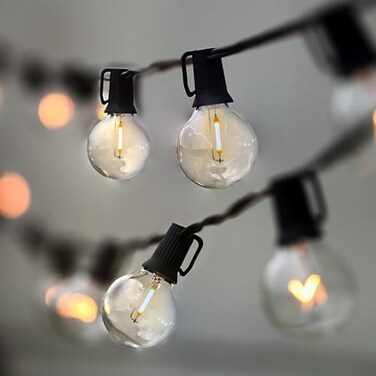 Lampat String Lights LED 25 Light Bulbs 25Ft G40 Globe String Lights with Bulbs for IndoorOutdoor Commercial Decor