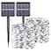YAOZHOU Solar Fairy String Lights for Outside Outdoor Waterproof Cool White 2Pack Total 200LED 66Ft 8 Modes Mini Mini Small Solar Powered Lights for Christmas Garden Patio Fence Balcony