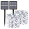 YAOZHOU Solar Fairy String Lights for Outside Outdoor Waterproof Cool White 2Pack Total 200LED 66Ft 8 Modes Mini Mini Small Solar Powered Lights for Christmas Garden Patio Fence Balcony