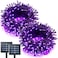 JMEXSUSS 2 Pack Solar String Lights Outdoor Waterproof Total 66 FT 200 LED Solar Christmas Lights Outdoor Twinkle Light for Christmas Tree Outside Garden Yard Xmas Decor Purple