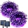 JMEXSUSS 2 Pack Solar String Lights Outdoor Waterproof Total 66 FT 200 LED Solar Christmas Lights Outdoor Twinkle Light for Christmas Tree Outside Garden Yard Xmas Decor Purple