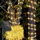 LairtPOW Solar Rope Lights Outdoor Waterproof 39FT 100 LED Solar Powered Rope Light with 8 Modes Flexible IP65 Outdoor String Lights for Garden Patio Yard Tree Pool Wedding Decor Warm White