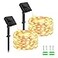 cshare Solar Fairy Lights Outdoor Waterproof164ft 50LED Solar String Lights for Outside 8 Modes 2 Packs for Christmas Halloween Holiday Patio Backyard Garden Deorations Warm White