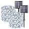 JMEXSUSS 2 Pack Solar String Lights Outdoor Waterproof Each 33FT 100 LED Solar Fairy Lights Outdoor 8 Modes White Christmas Light for Outside Garden Tree Patio Yard Wedding Christmas Decorations