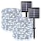 JMEXSUSS 2 Pack Solar String Lights Outdoor Waterproof Each 33FT 100 LED Solar Fairy Lights Outdoor 8 Modes White Christmas Light for Outside Garden Tree Patio Yard Wedding Christmas Decorations