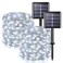JMEXSUSS 2 Pack Solar String Lights Outdoor Waterproof Each 33FT 100 LED Solar Fairy Lights Outdoor 8 Modes White Christmas Light for Outside Garden Tree Patio Yard Wedding Christmas Decorations