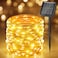 Minetom Solar Fairy Lights33Ft 100 LED Solar String Lights Outdoor IP65 Waterproof Patio Lights with 8 Modes for Tree Patio Christmas Party Wedding Decor Warm White