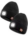 AHASTI Beanie with Light for Men 2 Pack Hat with Light Built in Rechargeable Winter Warm Knitted Headlamp Caps Gift for Men Dads Husband Led Beanie Hats with LightBlackBlack
