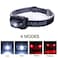 HappyOrange 4 Pack LED Headlamp IPX4 Waterproof Headlight 4 Modes with Red Light 45 Adjustable Lightweight for Camping Hiking Running Fishing Emergency Adults Kids