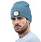 Hatlight Unisex LED BeanieUSB Rechargeable Winter FlashlightChristmas Beanie with a Light for Men Blue