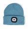 Hatlight Unisex LED BeanieUSB Rechargeable Winter FlashlightChristmas Beanie with a Light for Men Blue