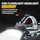 PZZOE Headlamp LED Headlight Rechargeable 22000 High Lumen USB Head Light Head Lamp COB Floodlight with Red Light for Adults Night Fishing Construction Maintenance 90 Adjustable