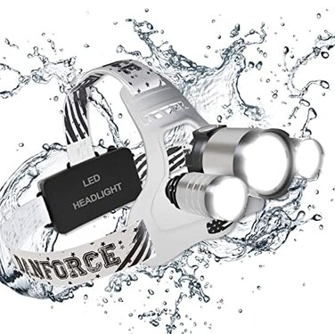 DanForce Headlamp USB Rechargeable LED Head Lamp Ultra Bright LUMINUS 1080 Lumen Headlamp Flashlight Red Light HeadLamps for Adults Camping Outdoors Hard Hat Light Zoomable IPX54 Headlight