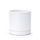 D'vine Dev Dvine Dev 65 Inch Ceramic Planter Pot with Drainage Hole and Saucer Indoor Cylinder Round Flower Pot White 94OC1