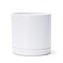 D'vine Dev Dvine Dev 82 Inch Ceramic Planter Pot with Drainage Hole and Saucer Indoor Cylinder Round Planter Pot White 94OD1