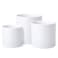 D'vine Dev Dvine Dev 8 Inch 10 Inch 12 Inch Set of 3 Plastic Planter Pots for Plants with Drainage Hole and Seamless Saucers White Color XLarge 74VA5