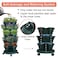 GameXcel Vertical Planter Tower 5 Tier Stackable Garden Planters with Wheels and Tools Plant Pots for Strawberry Herb Flower and Vegetable Indoor Outdoor Use Green