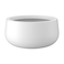 Kante 157 Dia Round Concrete Planter Outdoor Indoor Garden Plant Pots with Drainage Hole and Rubber Plug Modern Curvaceous Design Pure White