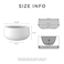 Kante 157 Dia Round Concrete Planter Outdoor Indoor Garden Plant Pots with Drainage Hole and Rubber Plug Modern Curvaceous Design Pure White