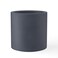 Kante 98 Medium Concrete Planter Compact Cylinder Plant Pot with Drainage Hole Rubber Plug Breathable Handmade Cement Container for Desk Tabletop Indoor Outdoor Charcoal Gray