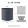 Kante 98 Medium Concrete Planter Compact Cylinder Plant Pot with Drainage Hole Rubber Plug Breathable Handmade Cement Container for Desk Tabletop Indoor Outdoor Charcoal Gray