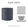 Kante 98 Medium Concrete Planter Compact Cylinder Plant Pot with Drainage Hole Rubber Plug Breathable Handmade Cement Container for Desk Tabletop Indoor Outdoor Charcoal Gray