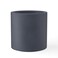 Kante 98 Medium Concrete Planter Compact Cylinder Plant Pot with Drainage Hole Rubber Plug Breathable Handmade Cement Container for Desk Tabletop Indoor Outdoor Charcoal Gray