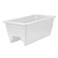 The HC Companies 24 Inch Deck Rail Box Planter Lightweight Outdoor Plastic Plant Pot for Herbs and Flowers White
