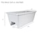 The HC Companies 24 Inch Deck Rail Box Planter Lightweight Outdoor Plastic Plant Pot for Herbs and Flowers White