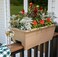 The HC Companies 24 Inch Deck Rail Box Planter Lightweight Outdoor Plastic Plant Pot for Herbs and Flowers White