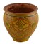 Treasures Of Morocco Handmade Ceramic Flower Pot Moroccan Indoor Outdoor Mediterranean Spanish Style Garden Drain Hole Planter Yellow