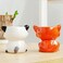 DIYOMR Cute Animal Ceramics Planter Small Succulent Pot Cartoon Shaped Plant Pot for Mini Plants Flower Cactus Smooth Shiny Ceramic Plants Not Included Cow