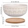 Eightpot 8 Inch Ceramic Succulent Planter Pot with Drainage Hole and Saucer Round Shallow Planter for Indoor Plants White