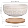 Eightpot 8 Inch Ceramic Succulent Planter Pot with Drainage Hole and Saucer Round Shallow Planter for Indoor Plants White