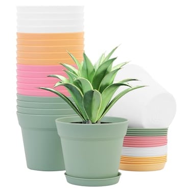 GARDIFE 20 Pack 6 inch Plant pots planters for Indoor Plants Flower pots Color