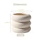 SANDYBAYTAS Ceramic Plant Pot Indoor 65 Inch Beige Unglazed Flower Pot with Drainage Hole Bubble Design Ceramic Planter for Home Office Decor