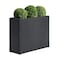 SUNNYPARK Tall Rectangular Planter with Removable Liner AllWeather PE Rattan Large Modern Planters Indoor Outdoor Flower Plant Pots Garden Box Patio Yard Front Porch Deck