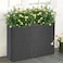 SUNNYPARK Tall Rectangular Planter with Removable Liner AllWeather PE Rattan Large Modern Planters Indoor Outdoor Flower Plant Pots Garden Box Patio Yard Front Porch Deck