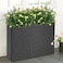SUNNYPARK Tall Rectangular Planter with Removable Liner AllWeather PE Rattan Large Modern Planters Indoor Outdoor Flower Plant Pots Garden Box Patio Yard Front Porch Deck