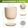 SUNPOTFOR Ceramic Plant Pot 7 Inch Mid Century Round Ceramic Planter for Indoor Plants with Drainage Hole and Saucer Modern Home Decor Yellow