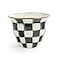 MACKENZIE-CHILDS MACKENZIECHILDS Flowerpot Decorative Garden Pot for Growing Plants BlackandWhite Courtly Check
