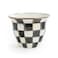 MACKENZIE-CHILDS MACKENZIECHILDS Flowerpot Decorative Garden Pot for Growing Plants BlackandWhite Courtly Check