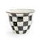 MACKENZIE-CHILDS MACKENZIECHILDS Flowerpot Decorative Garden Pot for Growing Plants BlackandWhite Courtly Check