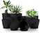 Utopia Home Plant Pots Indoor with Drainage 76665348 Inches Home Decor Flower Pots Pack of 10 Plastic Planters for Indoor Plants Cactus Succulents Pot Black